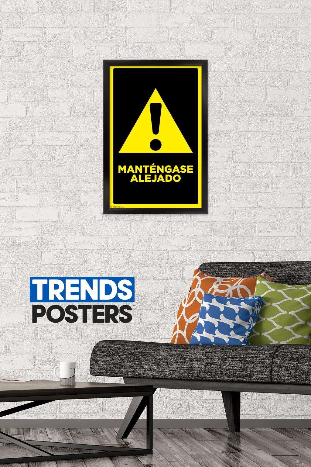 Mantengase Alejado (Keep Out) Wall Poster, 14.725" x 22.375", Framed