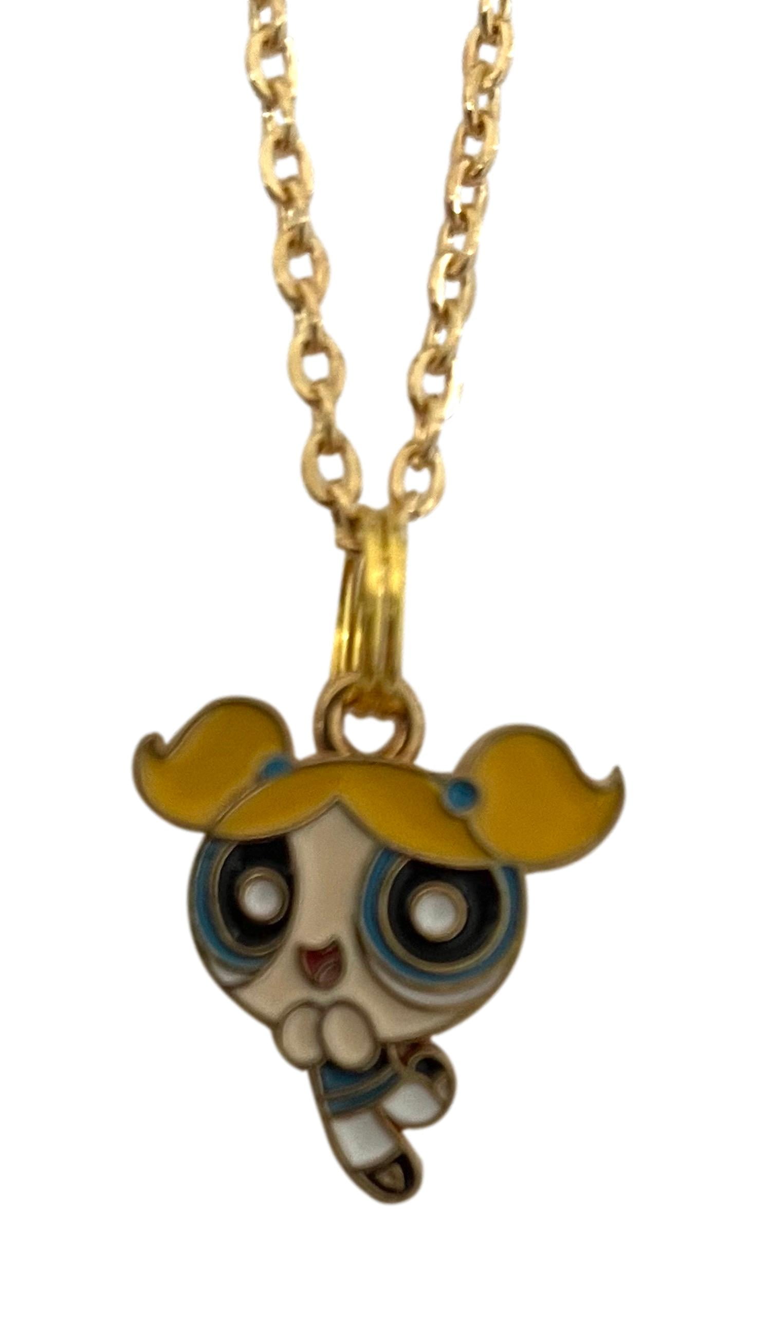 Powerpuff Girls Cartoon Bubbles Necklace Charm Pendant Character
