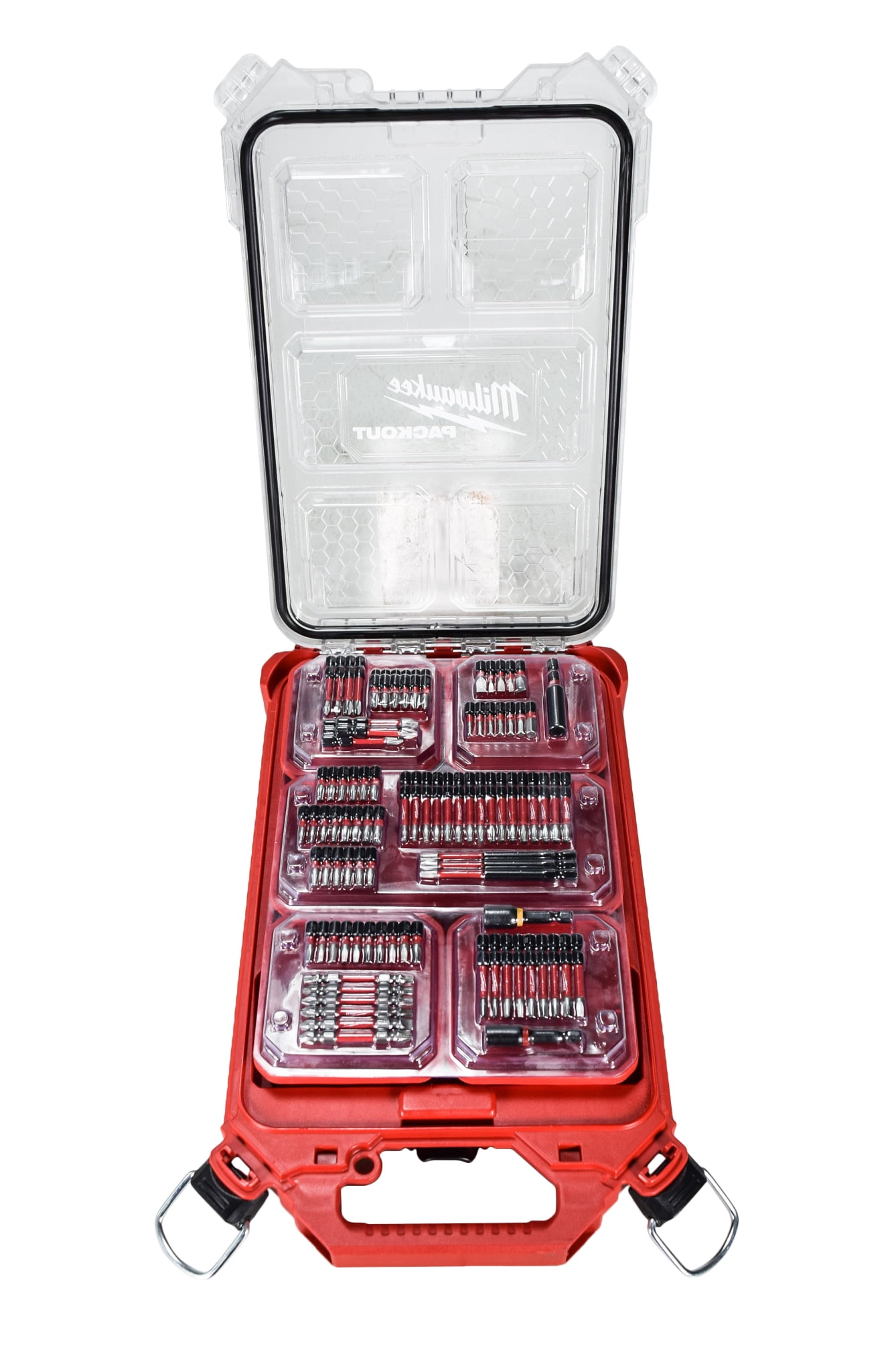 MILWAUKEE SHOCKWAVE™ 100pc Impact Driver Bit Set in PACKOUT™ Low-Profile  Compact Organizer (48-32-4082)