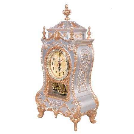 Youthyao Vintage Musical Chimes Table Clock with Pendulum Classical European Design G 1 ft Antique photo Youthyao Vintage Musical Chimes Table Clock with Pendulum Classical European Design G 1 ft Antique