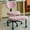 Pink Velvet, variant on S-HOME Ergonomic Cross Legged Office Chair with 360 Degree Swivel for Meditation and ADHD Focus Support, Grey Faux Fur