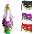 thumbnail image 6 of Belly Dance Skirt,Belly Dancer Outfit,Pirate Skirt,Chiffon Belly Dance Hip Wrap Scarf,Sweet Belly Dance Skirt Wrap Performance Bling Sequins Coins,Belly Dance Costume for Women,Purple, 6 of 6