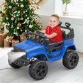 thumbnail image 2 of Ride Truck Electric 12V Ride on Car with Remote Control, Spring Suspension, LED Lights, Bluetooth, 2 Speeds, Ride on Toys for Kid Aged 3+ (Blue), 2 of 8