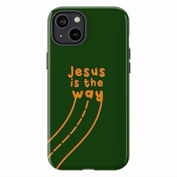 Christian Faith Phone Case, Jesus is the Way Inspirational Bible Verse Design, Religious Motivational Protective Cover for iPhone 17 16 15 14 13 12 11 Pro Max Plus Mini
