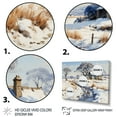 thumbnail image 3 of Designart "Country House Snow silence" Landscapes Floater Framed Wall Art Living Room, 3 of 7