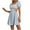 Sky Blue, variant on QUYUON Women Cut Out Dress Summer Square Neck Short Sleeve Mini Dress Tie Back A-Line Flowy Short Dress Backless Club Party Dress Swing A-Line Waist Hollow Out Summer Short Dress, Black S