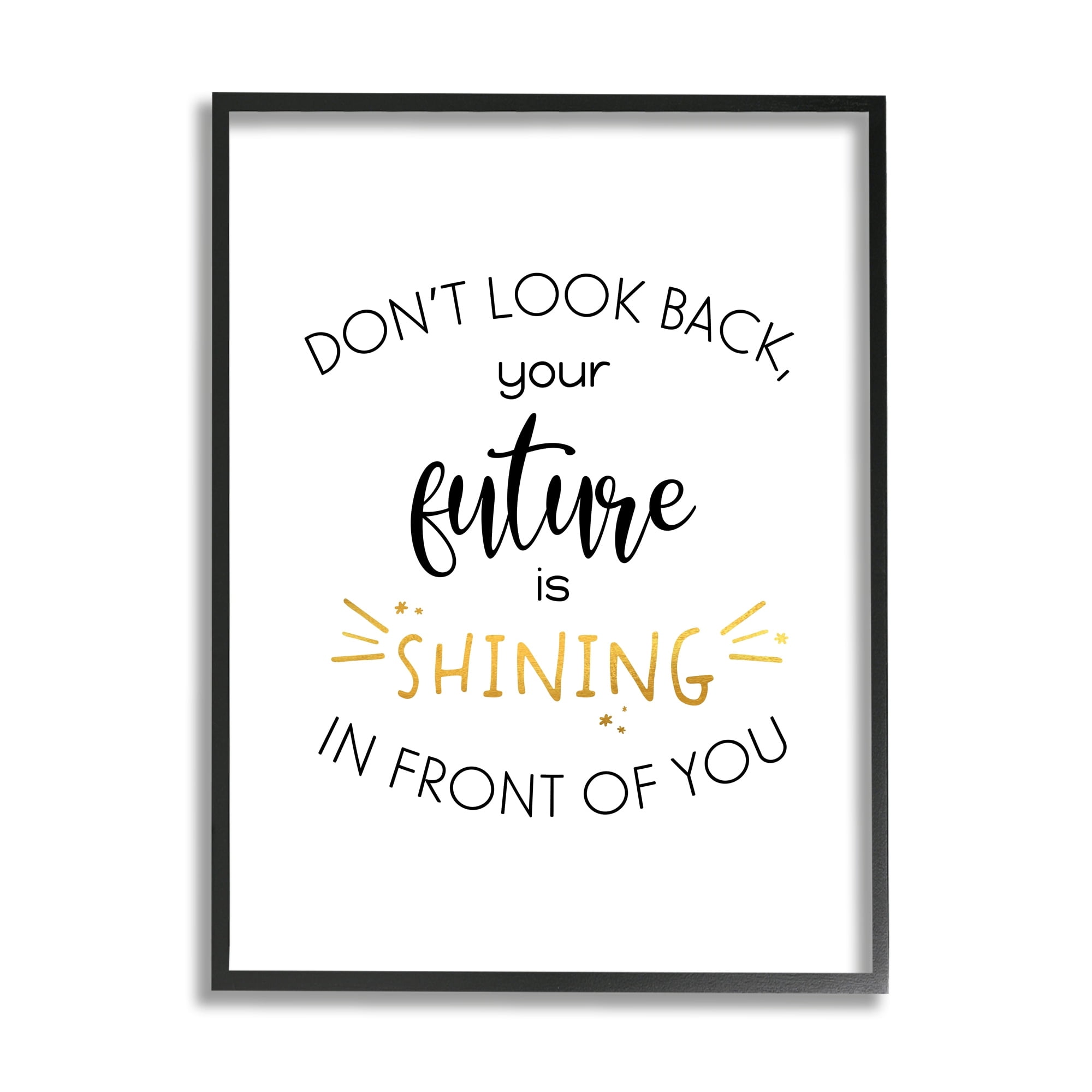 Stupell Industries Your Future Is Shining Inspirational Phrase Modern Typography,16 x 20, Design by Anna Quach
