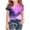 Pink, variant on CYRBOKO Girls Graphic Tees, Pullover Short Sleeve Crew Neck Casual Summer T-Shirts Purple Size 13-14 T
