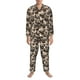 thumbnail image 3 of Balery Pug Pijama para Hombre de Dos Piezas con Manga Larga, Conjunto de Dormir y Descanso Suave con Bolsillos-Large, 3 of 7