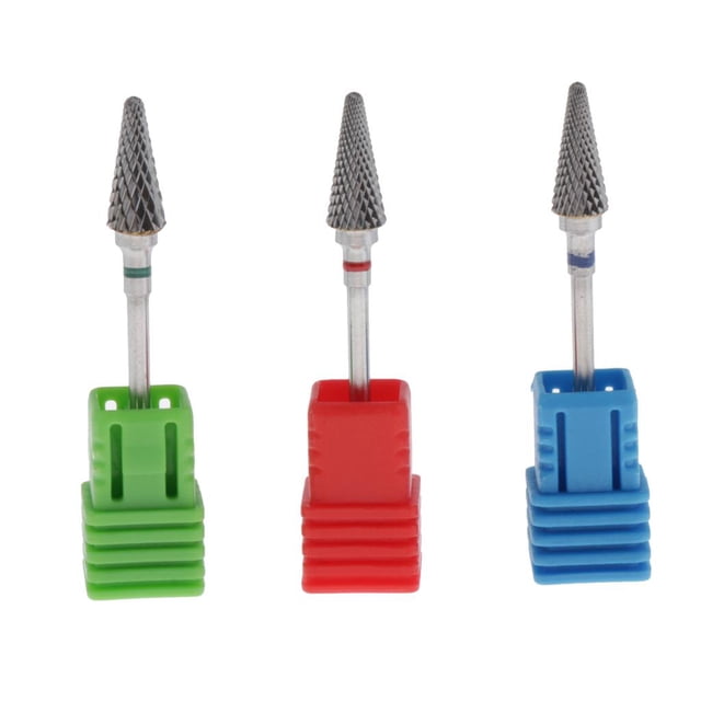 Brocas de acero de tungsteno Colcomx para uñas de esmeril profesionales 3/32 pulgadas