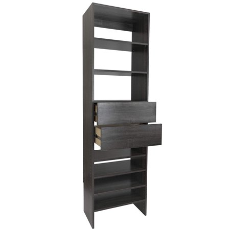 Modular Closets Shelf Tower Closet System With 4 Solid Wood