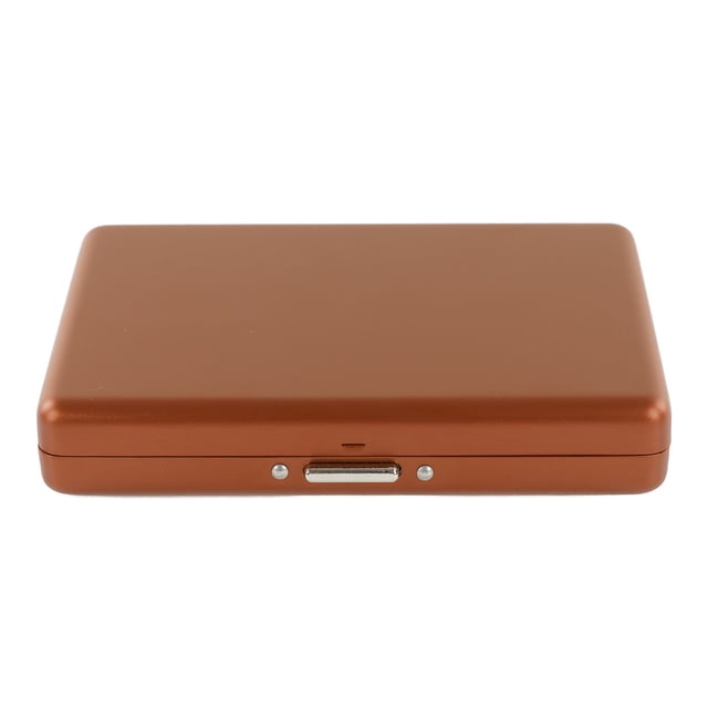 Aluminium Alloy Cigarette Holder Case Water Resistant Pure Color Fashionable Metal Cigarette Box for Men Coffee