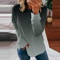 thumbnail image 2 of Fashion Pullover Long Sleeve Tops for Women Gradient Color Crew Neck Casual Loose Sweatshirts Cute Winter Outfits(Black,M), 2 of 5
