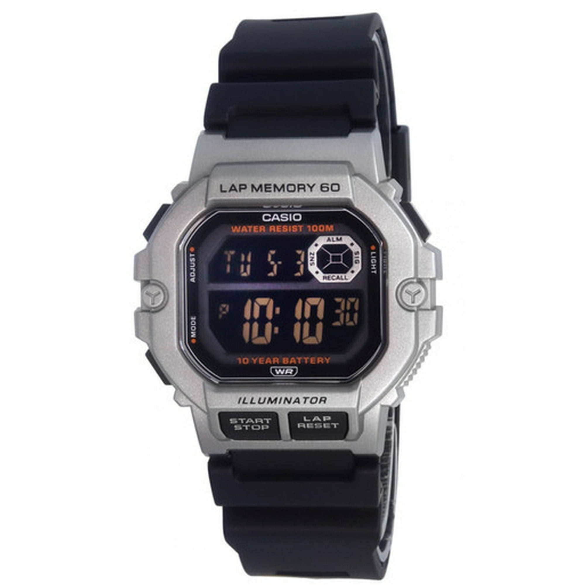 Casio Sports Gear Digital Dial Quartz Ws 1400h 1b Ws1400h 1b 100m Men s Watch Walmart