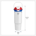 thumbnail image 2 of Ozark Trail 30oz Vacuum-Insulated Stainless Steel Dual Lid Insulated Tumbler, Double Wall Vacuum Insulated Travel Tumbler with Sip & Chug Lid, Patriotic White, 2 of 10