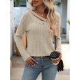 thumbnail image 5 of Long Sleeve Shirts for Women V Neck Fall Sweaters Dressy Casual Basic Tops Trendy Pullover XXL, 5 of 8