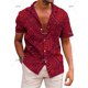 thumbnail image 3 of Camisas hawaianas para hombre, camisa de manga corta con solapa, ropa de estilo mexicano, camisa informal holgada con botones, ropa para hombre, blusas Harajuku, 3 of 5