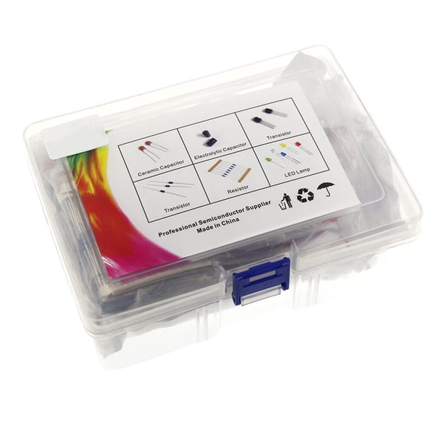 Tholdsy 1390 unids/set resistencias de placa de circuito diodos conductores condensadores de cerámica resistencia surtido Kit de bricolaje Electrónica miscelánea Paquete de caja
