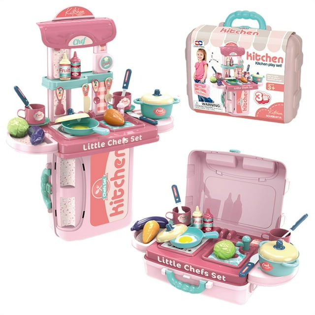 Dyfzdhu Interactive Parent Child Pretend Toys Kitchen Doctor Tools Dressing Table Suitcase Inspiring Imaginative Role Playing Quality Set for Family Bonding Entertainment