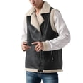 thumbnail image 2 of Puffer vest Autumn And Winter Men's Vintage Lamb Wool Casual Sleeveless Vest Coat, 2 of 4