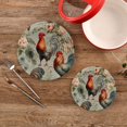 thumbnail image 2 of Chickens Flowers Leaves Trivet Mats Pot Holders Cotton Woven Non-Slip Heat Resistant for Hot Pots Pans Pats for Cooking Baking Set of 2, 2 of 7