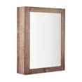 thumbnail image 4 of Mainstays Mirror Medicine Cabinet with Adjustable Shelves, Wood Grain, 4 of 7