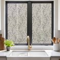 thumbnail image 2 of Window Privacy Film Black Grey Branches Stained Glass Window Film Decorative Sun Block Window Cover Vintage Art Farmhouse Window Clings Static Adhesive Sticker for Bathroom 17.7"x39.3", 2 of 7