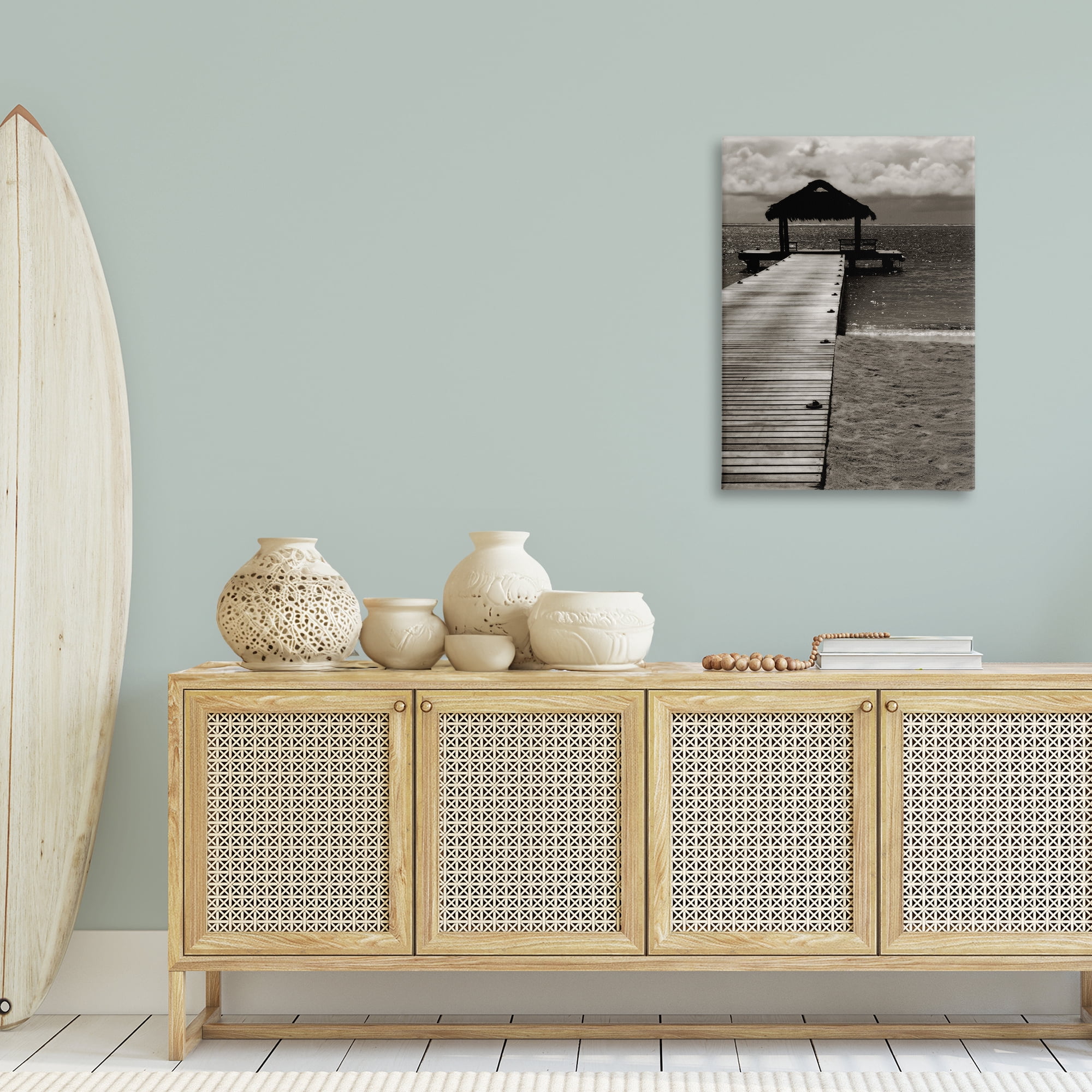 Stupell Industries Covered Jetty Dock Landscape Photography Gallery Wrapped Canvas Art Print Wall Art, 24 x 36