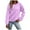 Purple, variant on Pullover Sweaters for Women Workout Winter Comfy Crew Neck Long Sleeve Bubble Drop Shoulder with Pocket Plain Leisure Cotton Tunics Pullover(Purple,S)