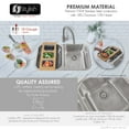 thumbnail image 3 of Stylish Dual-Mount 31-1/4" Stainless Steel Double Bowl Kitchen Sink S-200T, 3 of 12