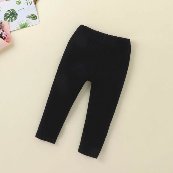 Summer Pants Women Newborn Baby Boys Girls Spring Fall Solid Color Elastic Slim Full Length Pants Leggings Summer Clearance 12-18 Months