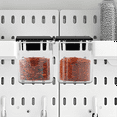 thumbnail image 5 of 4 Pcs Pegboard Accessories with Lid, 3.9 X 3.2 X 3.2 Inch Pegboard Bins with Hooks, Clear Plastic Pegboard Containers, 5 of 6