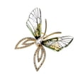 thumbnail image 4 of Segolike Butterfly Brooch Pin Rhinestone Brooch Pin for Women Brooch Badge Lapel Pin for Bridal Bridegroom Tuxedo Birthday Career Suit Green, 4 of 8