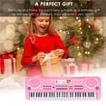 thumbnail image 4 of QualitChoice Children 61-Key Electric Piano Multifunctional Electronic Organ Digital Keyboard Kids Musical Instrument Learning Toy Pink, 4 of 5