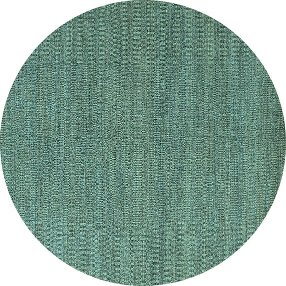 Ahgly Company Indoor Round Abstract Light Blue Modern Area Rugs, 5' Round