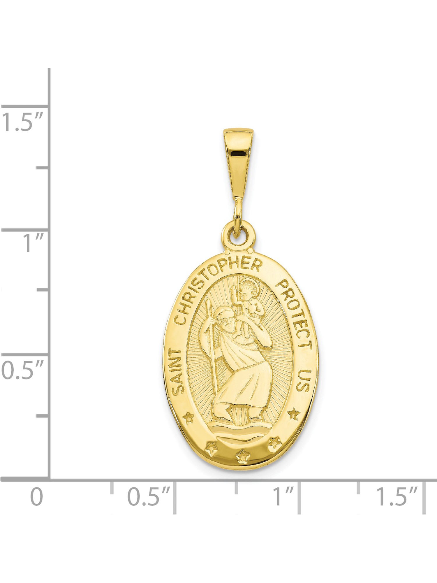 10k Yellow Gold ST. CHRISTOPHER MEDAL 