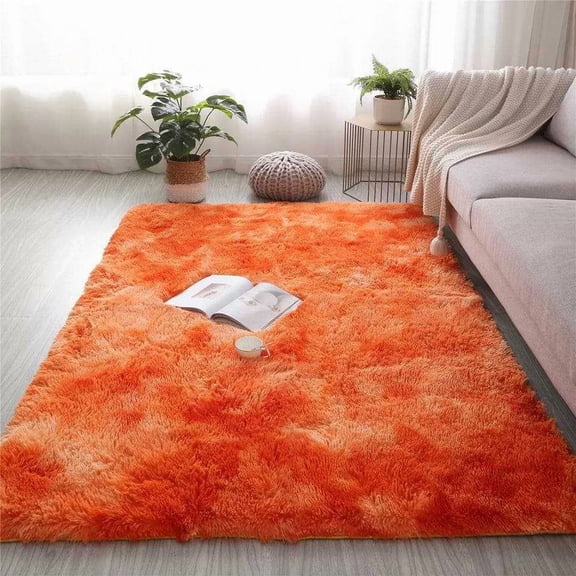 suxuMhao Orange Bedroom Carpet - 19.69x31.5in(50x80cm) Soft Rug, Living Room Rug, Room Carpet for Home Decor & Warmth, Durable & Non-Slip Polyester Carpet​