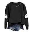 thumbnail image 4 of HUITKMM Chandail à Capuche pour Femmes Imprimé Halloween Manches Longues Sans Capuche Mode Automne Décontracté Col Rond Chandail Graphique pour Automne Hiver, 4 of 5