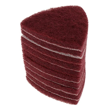 yotijay 10 pieces nylon fiber triangle sanding pads for cleaning abrasion-400 medium