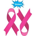 thumbnail image 2 of StickerTalk Pink Breast Cancer Awareness Ribbon Vinyl Stickers,, 2 of 9