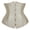 Beige, variant on Corset Underbust Top Lace up Boned Brocade Waist Training Plus Size Orange 2XL