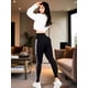 thumbnail image 3 of LEGGING DE DAMA TEXTURIZADO UNITALLA STRETCH MALLAS DEPORTIVAS MALLONES DE MUJER, 3 of 5