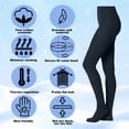 thumbnail image 4 of EMEM Apparel Unisex Baby Infant Toddlers Girls' Boys Kids Children's Flat Knit Cotton Sweater Winter Opaque Footed Tights Hosiery Stockings Navy 6-12, 4 of 5