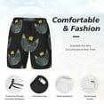 thumbnail image 4 of Kdxio Faces Of The Cat Print Men'S Swim Trunks With Compression Liner 7 Inch Inseam Quick Dry Swim Shorts, 4 of 7