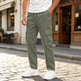 thumbnail image 2 of RUTAYY Men's Cargo Pants Drawstring Waist Side Pockets Multi Pocket Outdoor Casual Trousers Green, 2 of 5