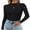 Black, variant on 3 Pack Mock Turtlenecks Tops for Women Long Sleeve Ribbed Shirts Thermal Slim Fit Lightweight Undershirts Grey/White/Black