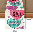 thumbnail image 4 of Valentine's Day Decorations Valentine's Day Heart Print Table Flags Party Table Kitchen Mats, 4 of 5