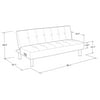 Serta Canon Full Convertible Sofa with Power, Charcoal Gray Fabric