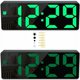 thumbnail image 3 of Reloj fácil de usar para dormitorio y oficina, elegante despertador LED con superficie de espejo con dos configuraciones de alarma y conexión de carga USB para cargar dispositivos, 3 of 5
