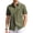 Armygreen, variant on Summer Men Shirt Guayabera Short Sleeved Button Up Beach Shirt